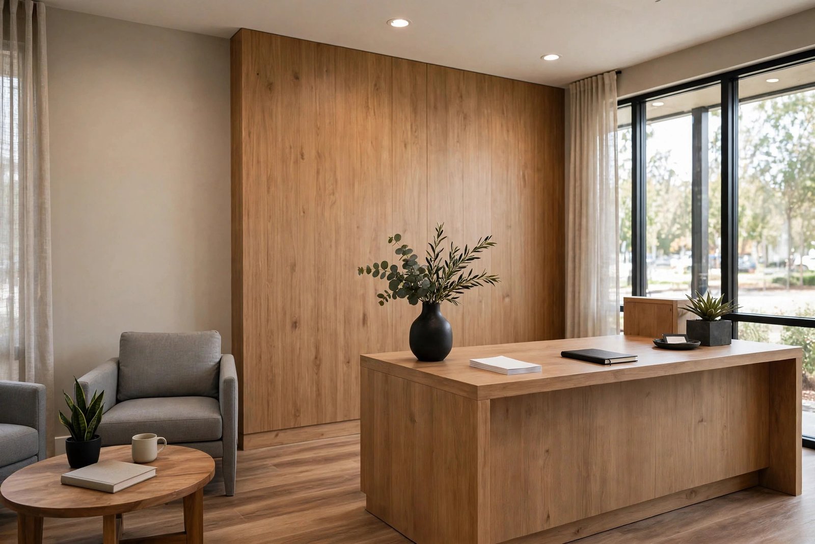 Contemporary interior and coordinated surface finishes