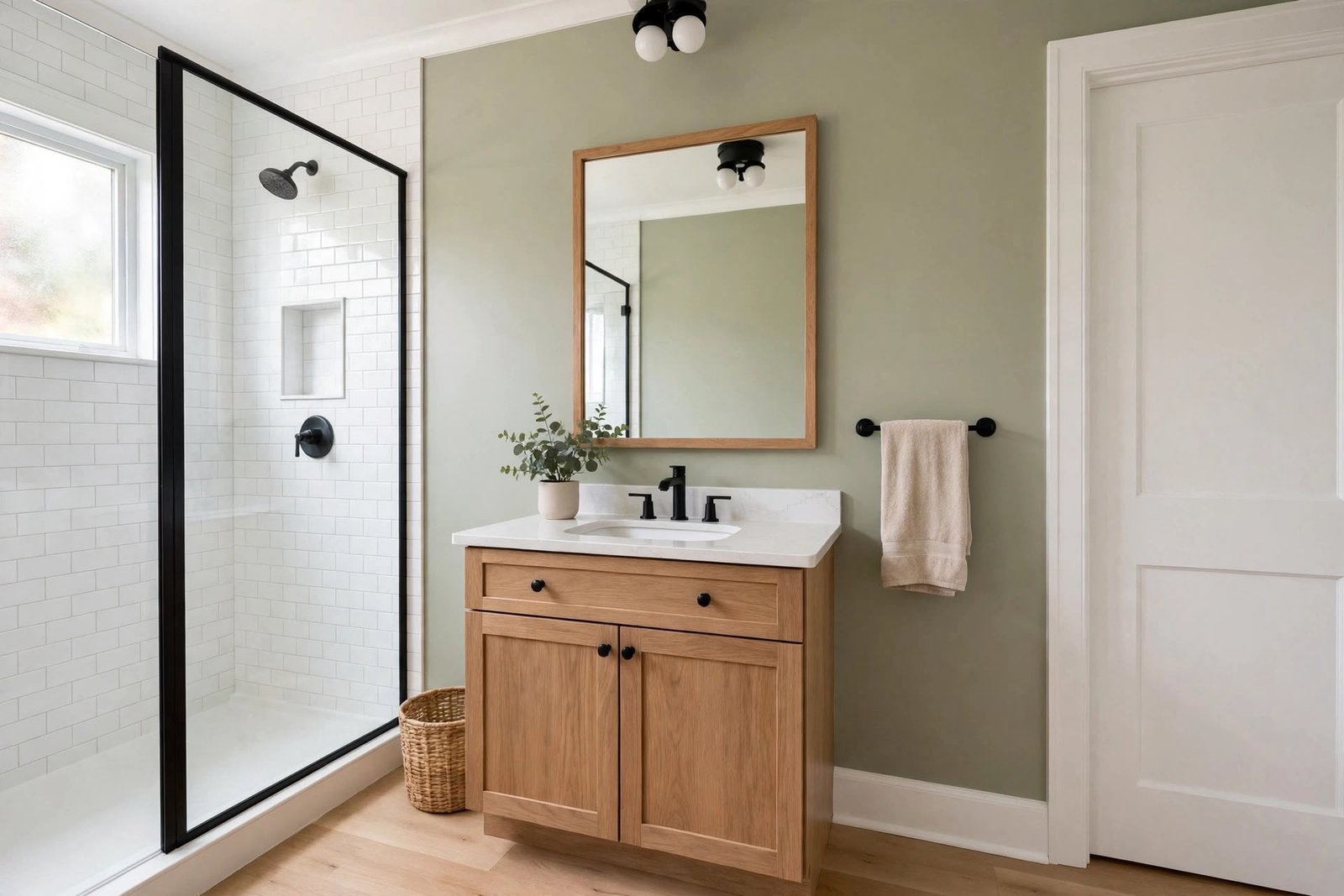Contemporary living space showing carefully coordinated interior finishes